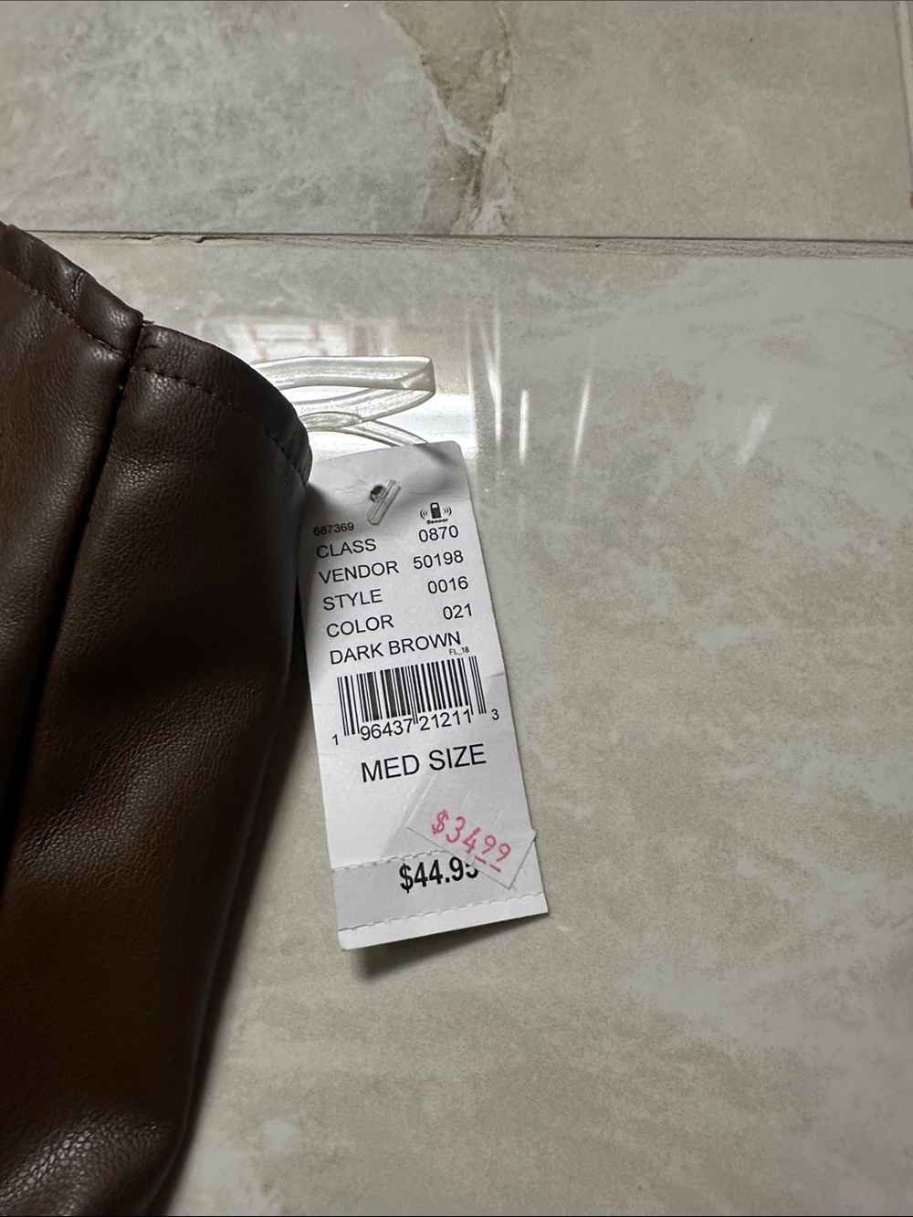 PacSun Strapless Faux-Leather Mini Dress in Brown - Picture 3 of 5
